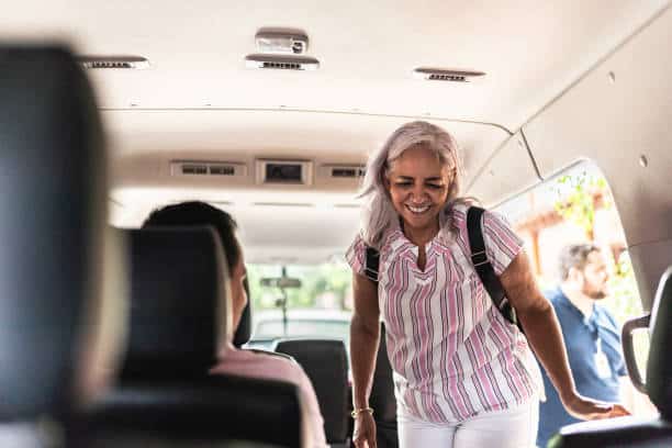 Senior transportation service for elderly clients by Mae Care Transportation.