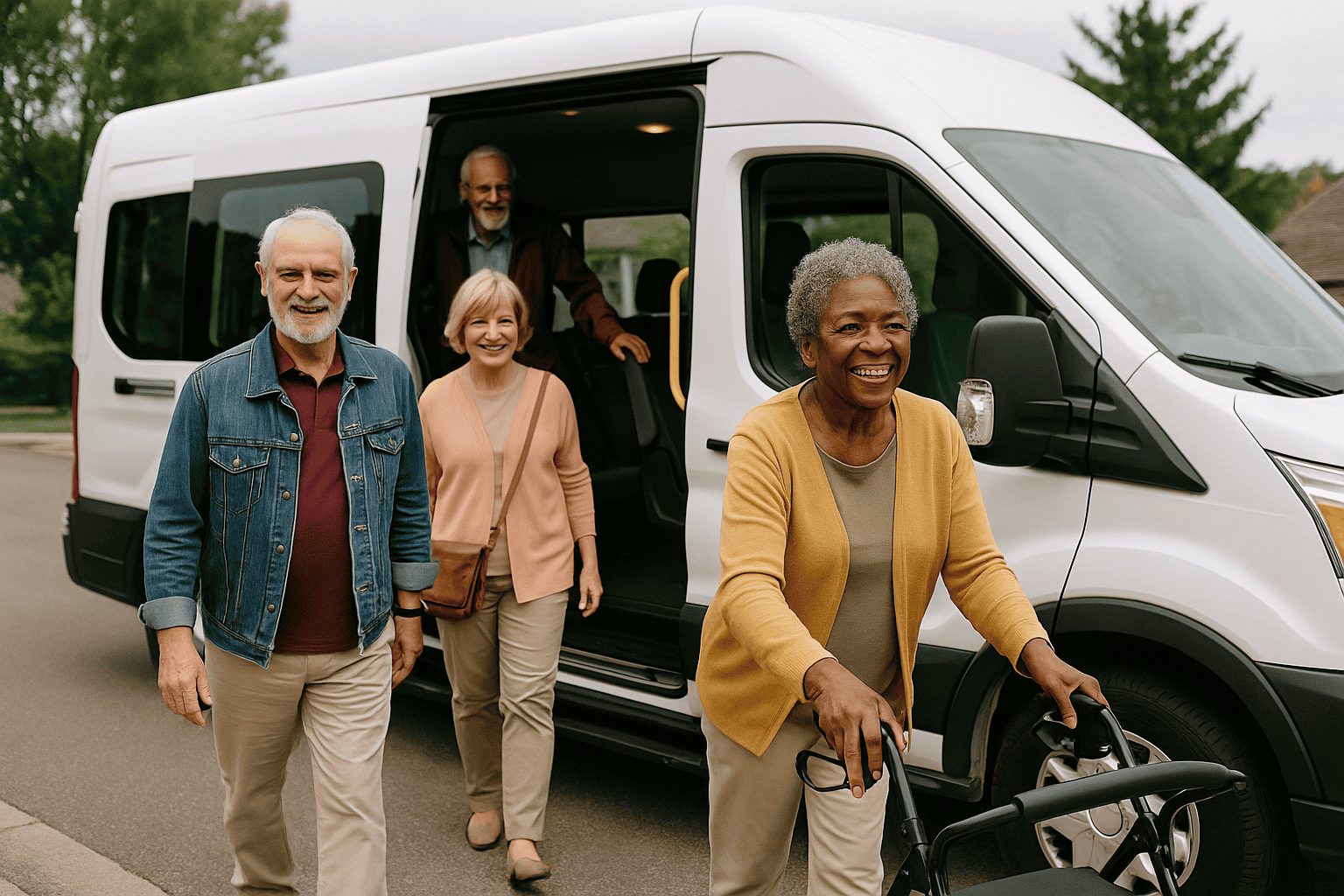 Accessible transportation for seniors and disabled clients by Mae Care Transportation.